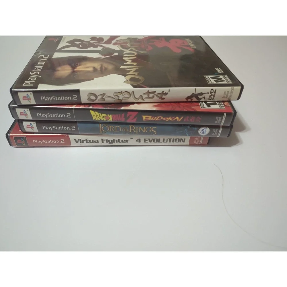 Sony PlayStation 2 Game Lot of 4 Virtua Onimusha Lord of the Rings Dragon Ball Z